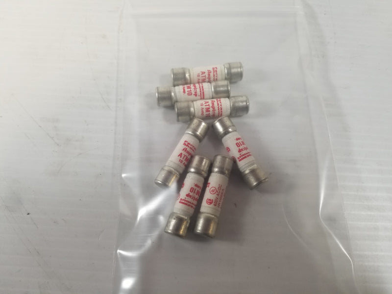 Ferraz Shawmut ATM10 Amptrap 10A Cartridge Fuse (Lot of 7)