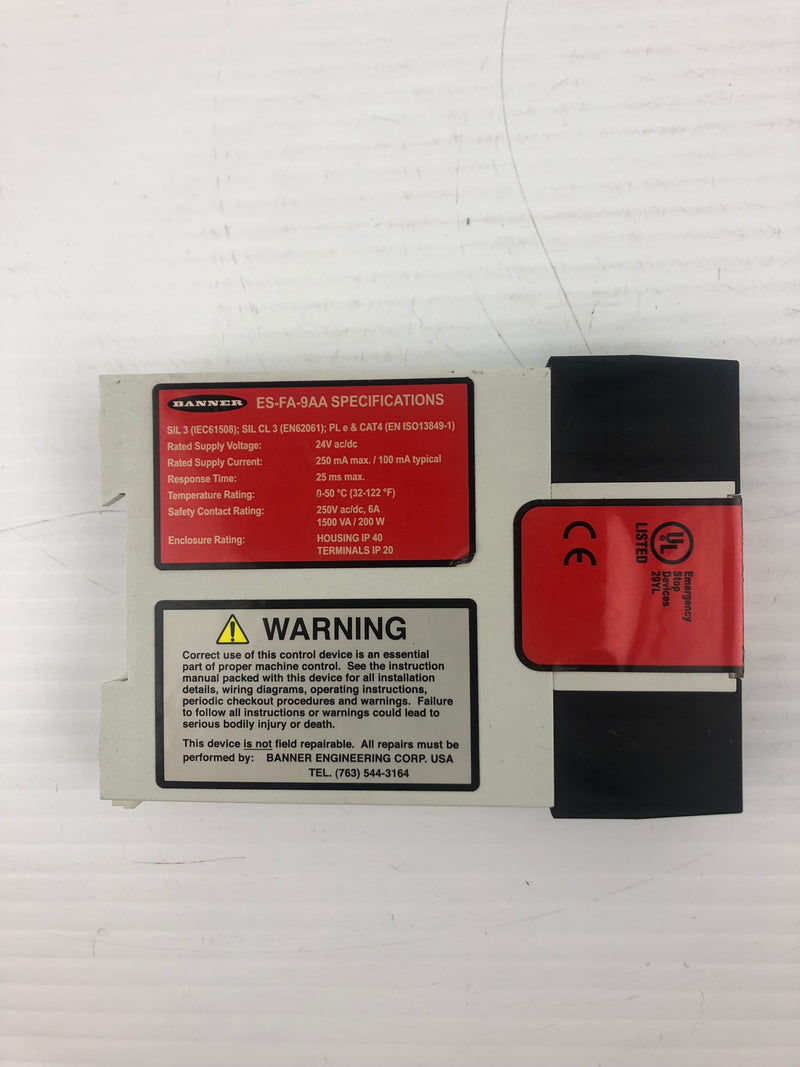 Banner ES-FA-9AA Safety Relay 24V