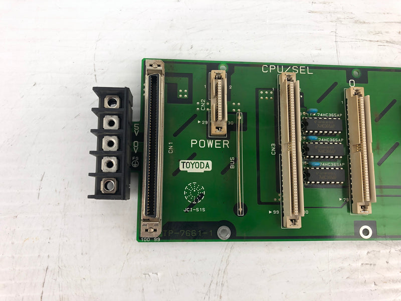 Toyoda Machine Works Circuit Board THR-2813 6 Slot Base PLC Module TP-7661-1