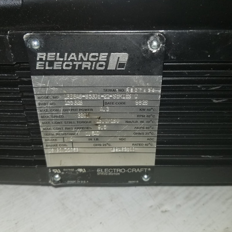 Reliance 1326AB-B350E-21 Series C 5-3/4HP Servo Motor