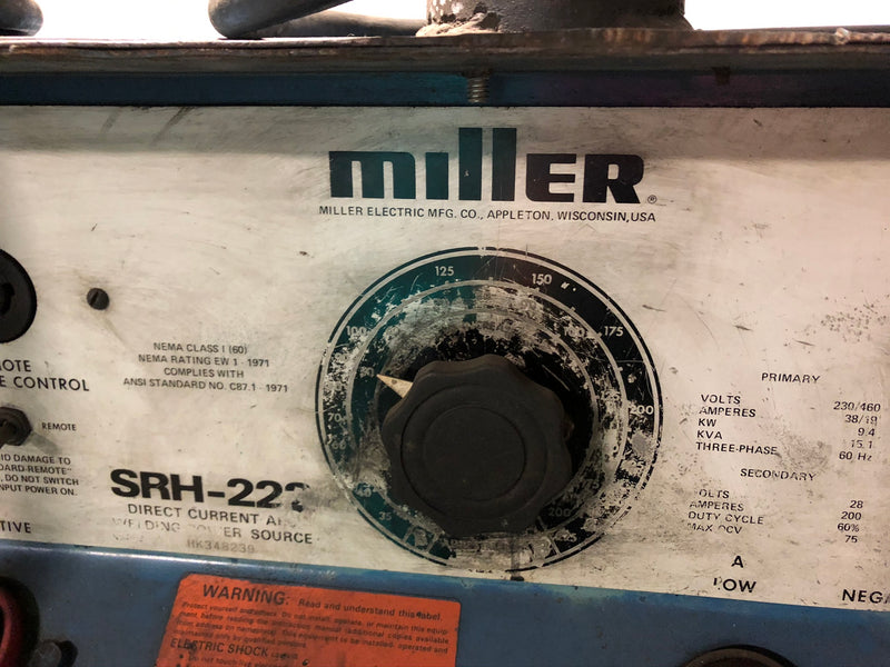 Miller Welder SRH-222 Direct Current Arc Welding