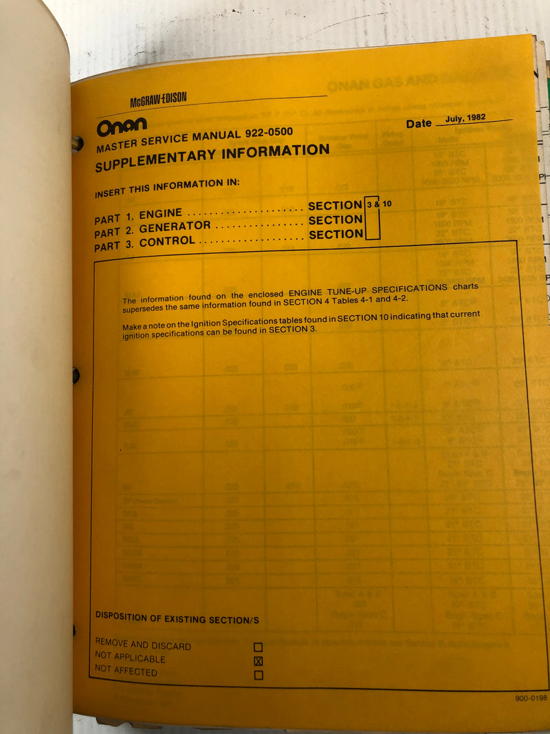 Onan Master Service Manual