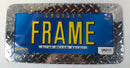 Cruiser License Plate Frame Diamond Plate 30830 Chrome