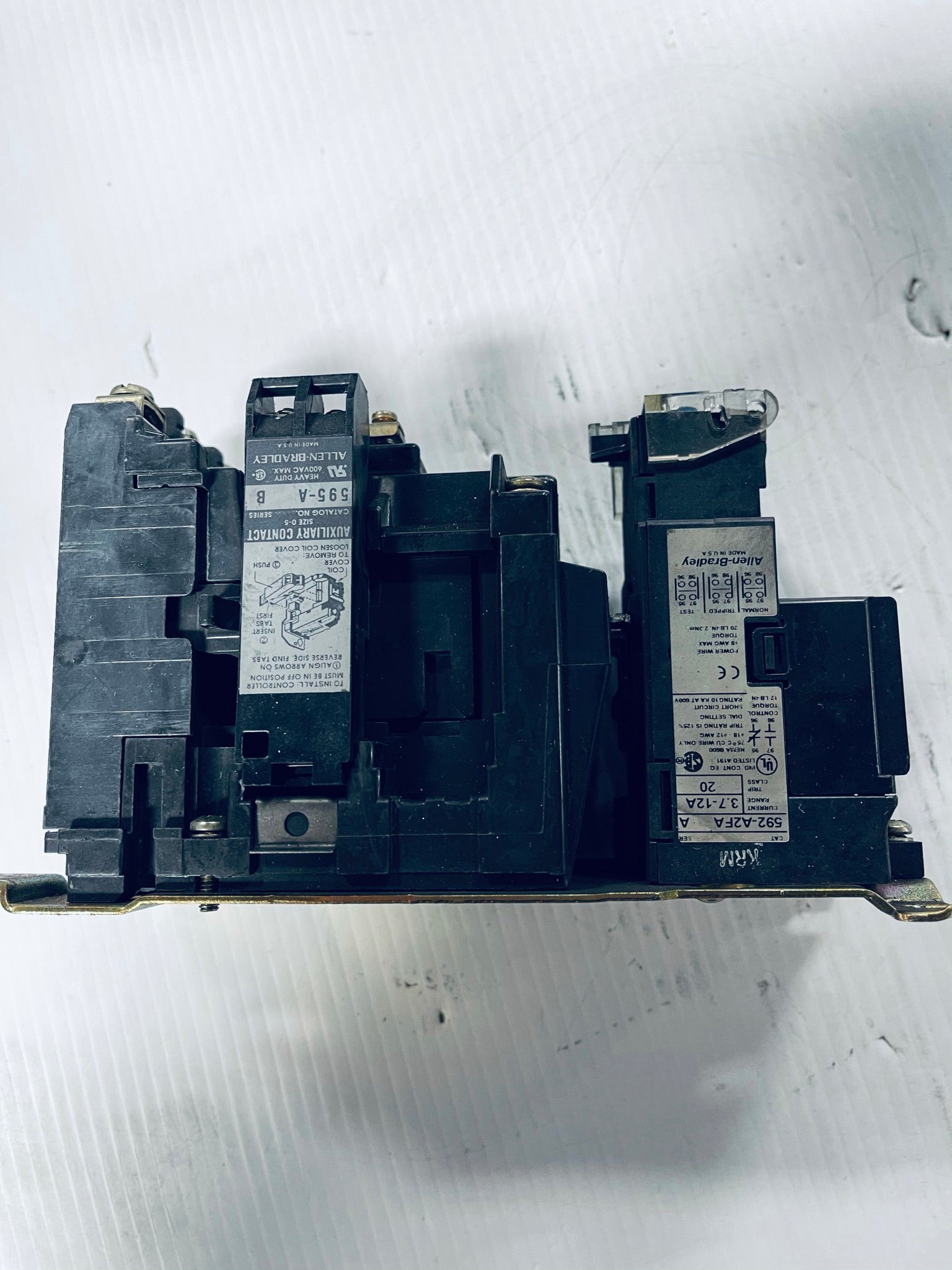 Allen-Bradley Starter 509-AOD-A2F Auxiliary Contact 595-A Relay 592-A2FA