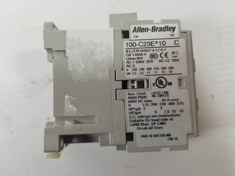 Allen-Bradley 100-C23E*10 Electrical Contactor 24VDC Coil