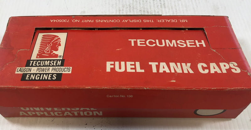 Tecumseh Dealer Display Box Fuel Tank Caps 730504A Lot of 30