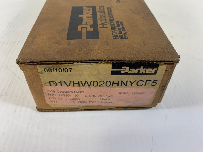 Parker Hydraulic Valve D1VHW020HNYCF5 5000 PSI