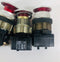 Red Illuminated Switch Buttons Lot of 5