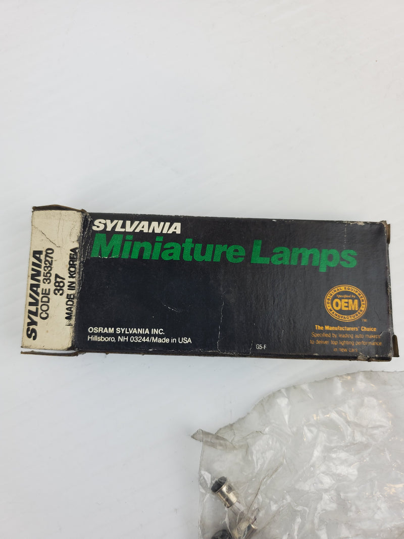 Sylvania 353270 Miniature Lamps 387 (Lot of 10)