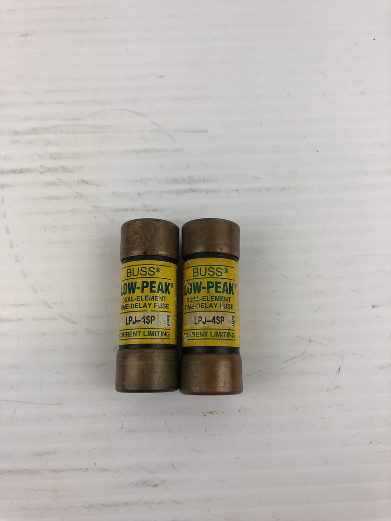 Buss LPJ-4SP Low Peak Dual Element Time Delay Fuse - Lot of 2