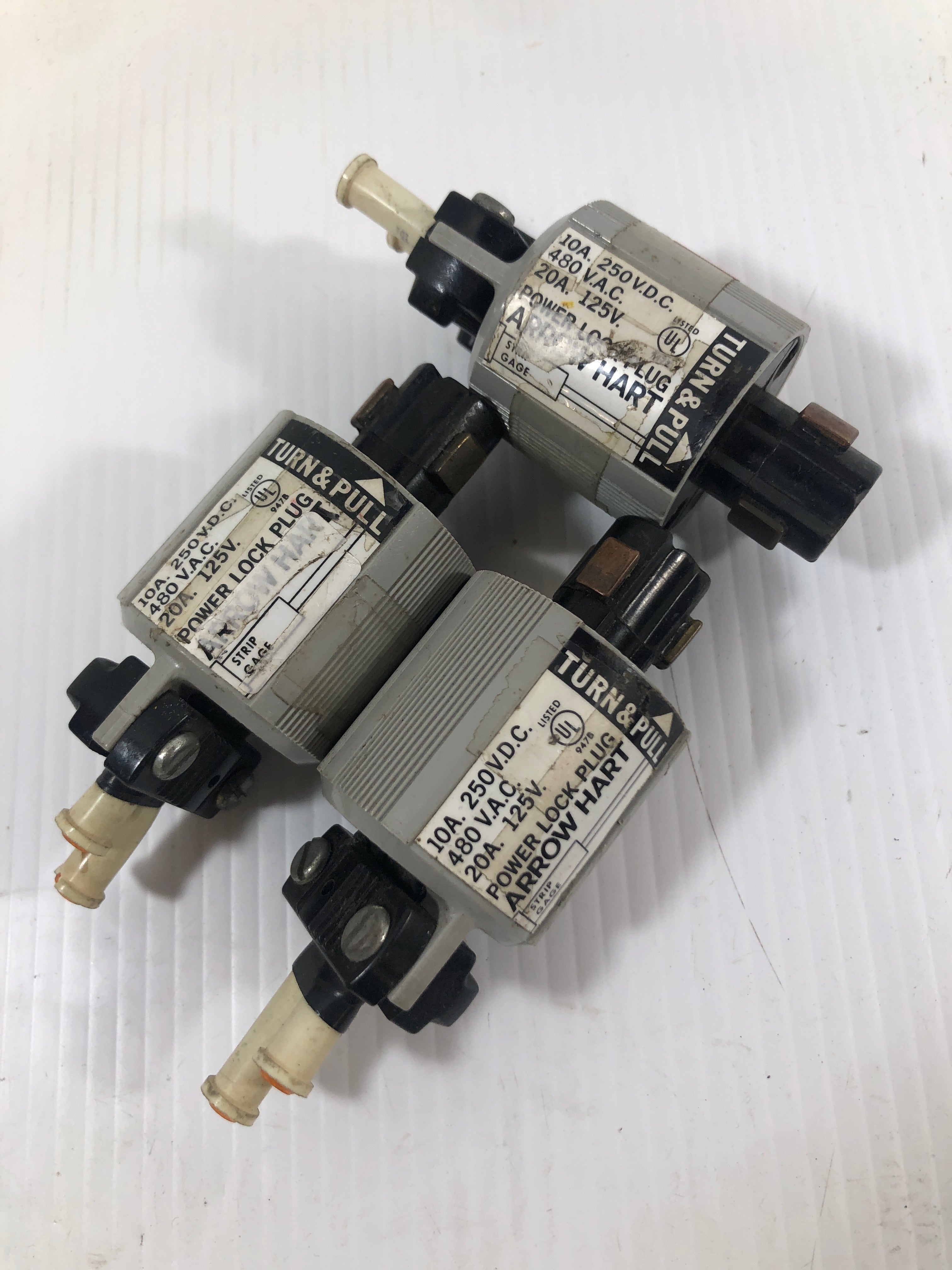 Arrow Hart Turn & Pull 10A 250 VDC 480 VAC 20A 125V Lot of 3