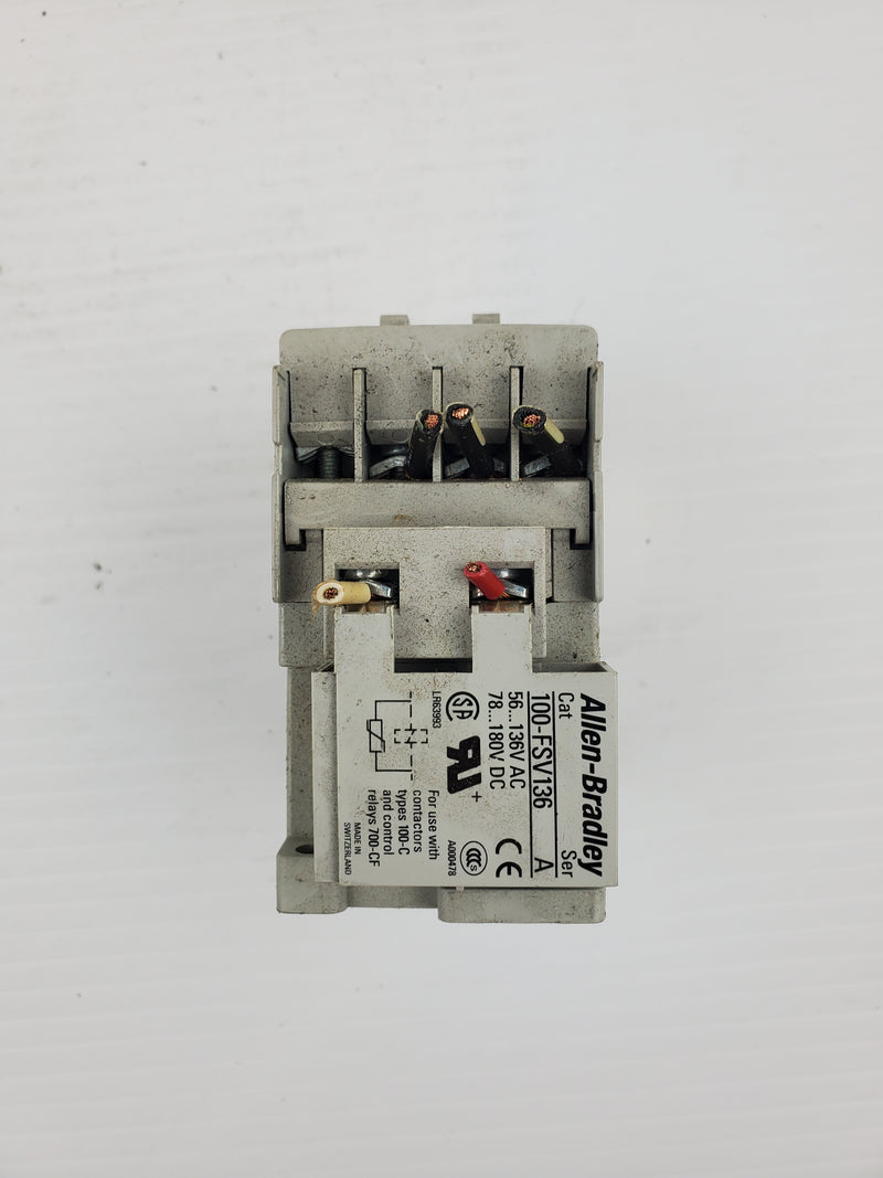 Allen-Bradley 100-C23E*10 Electrical Contactor Series C With 100-FSV136 Attached