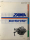 Zama Parts & Service Manual Carburetor Binder