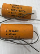 Sprague Atom TVA-1315 Axial Capacitor Lot of 2