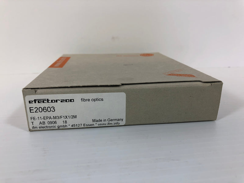 IFM Efector 200 Fiber Optics E20603 Cables FE-11-EPA-M3/F1X1/2M