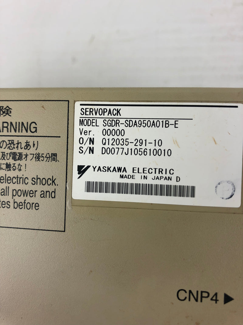 Yaskawa Electric SGDR-SDA950A01B-E Servopack Drive