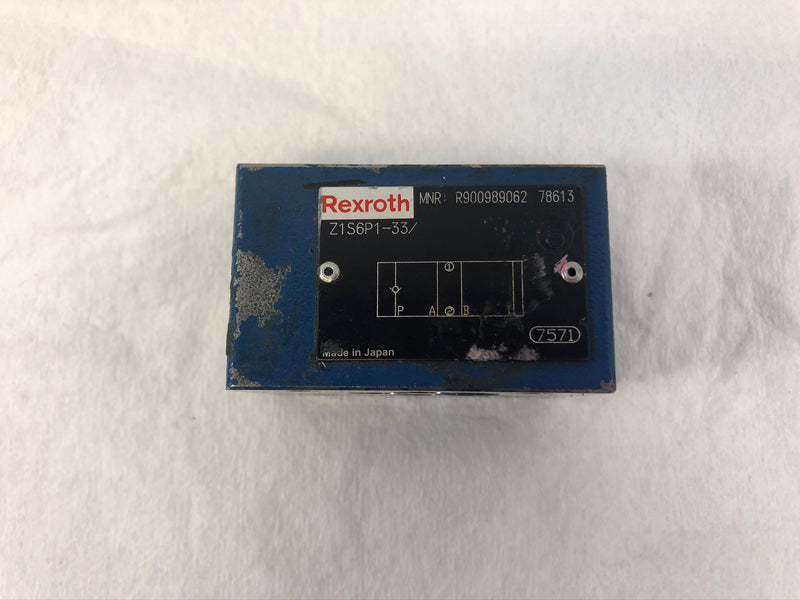 Rexroth Hydraulic Block Valve Z1S6P1-33/