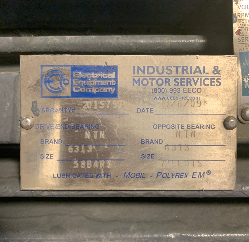 Westinghouse HSB Motor 447TS 75 HP 710 RPM 3 PH