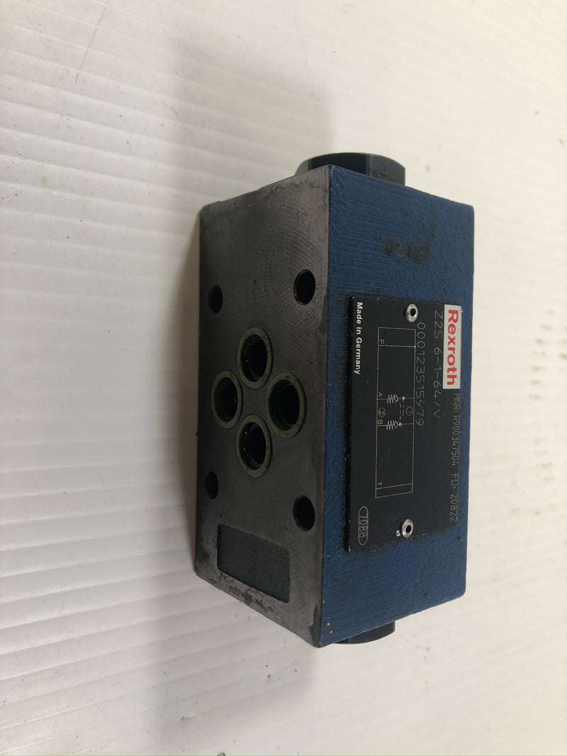 Rexroth Z2S6-1-64/V Hydraulic Block Valve