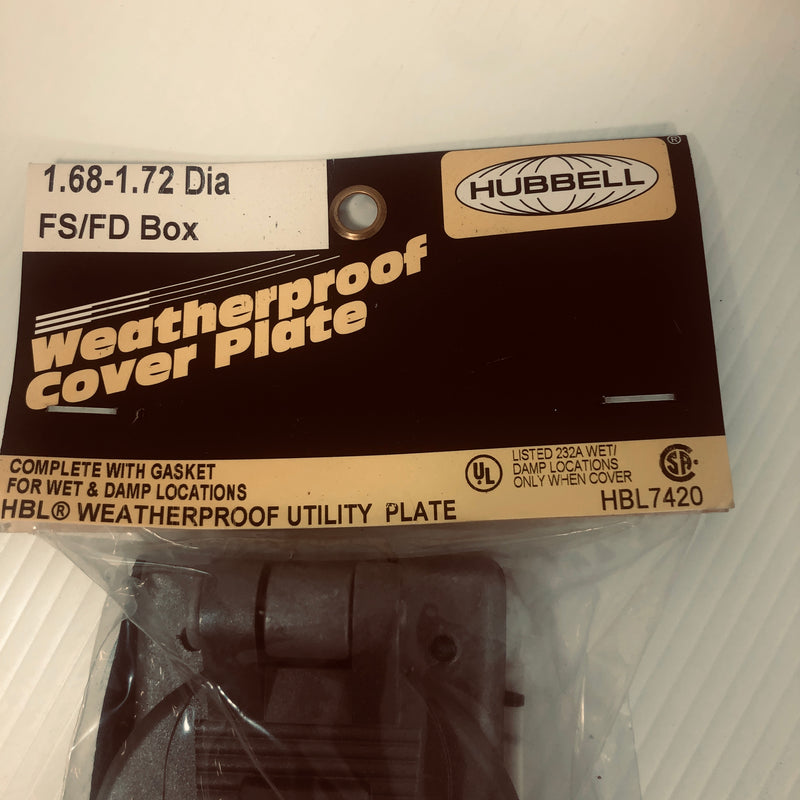Hubbell Weatherproof Utility Cover Plate HBL7420