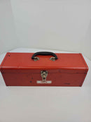 Vintage Proto Professional Tools, Red Metal Tool Box With Black Metal Insert
