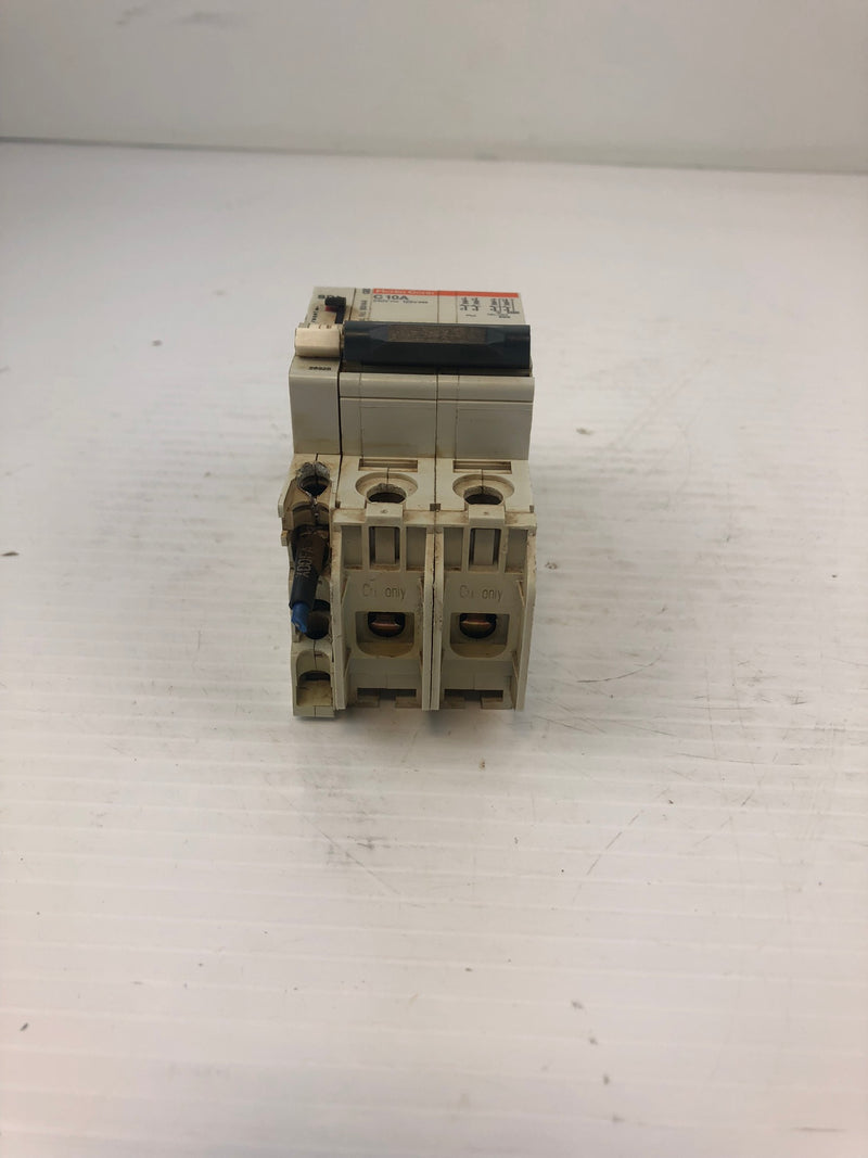 Merlin Gerin C10A 2P Circuit Breaker 60144 Alarm Switch - No Locking Clasp