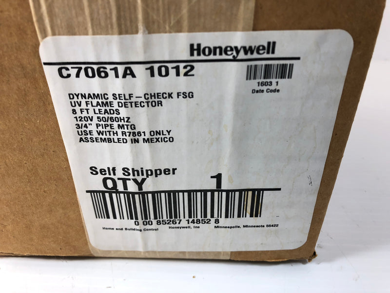 Honeywell C7061A 1012 Factory Sealed Dynamic Self-Check FSG UV Flame Detector