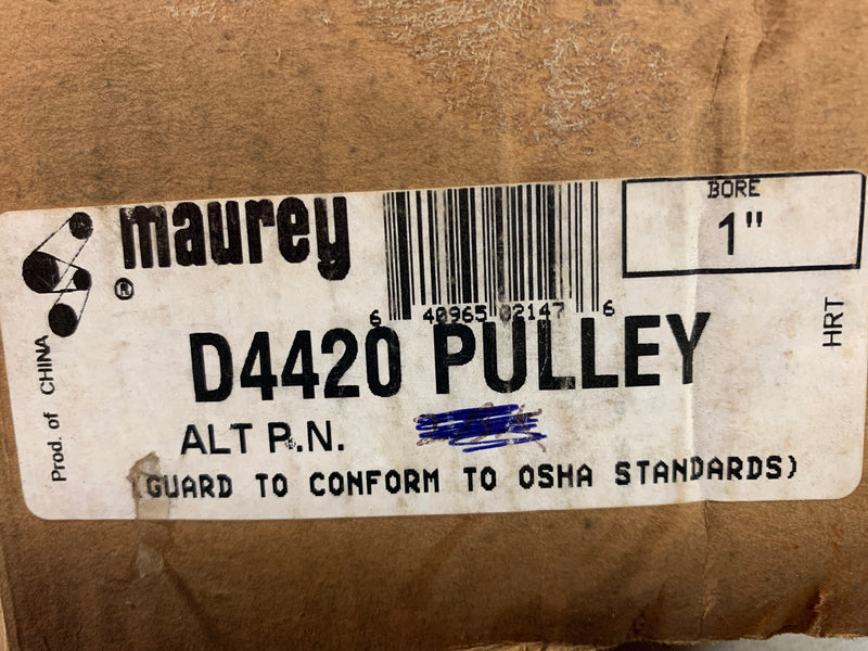 Maurey D4420 Pulley 1" Bore