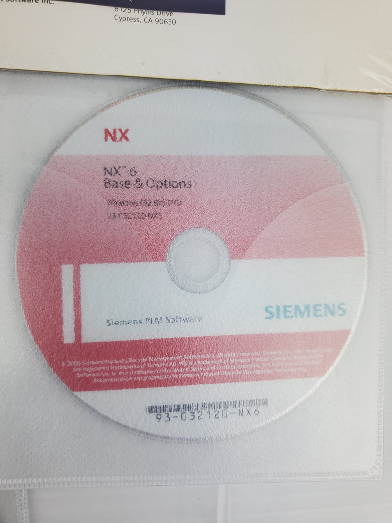 Siemens NX6 Windows 32 Bit Kit PLM Software