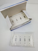 Leviton 4G STD Toggle Wall Plate Thermoplastic White 80712-W (Box of 10)