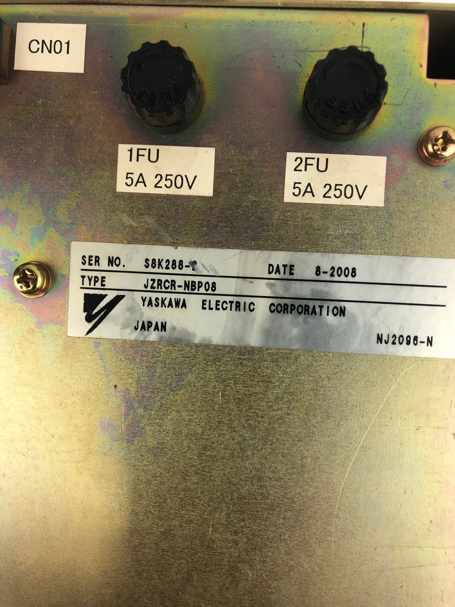Yaskawa Electric Drive JZRCR-NBP08 250V