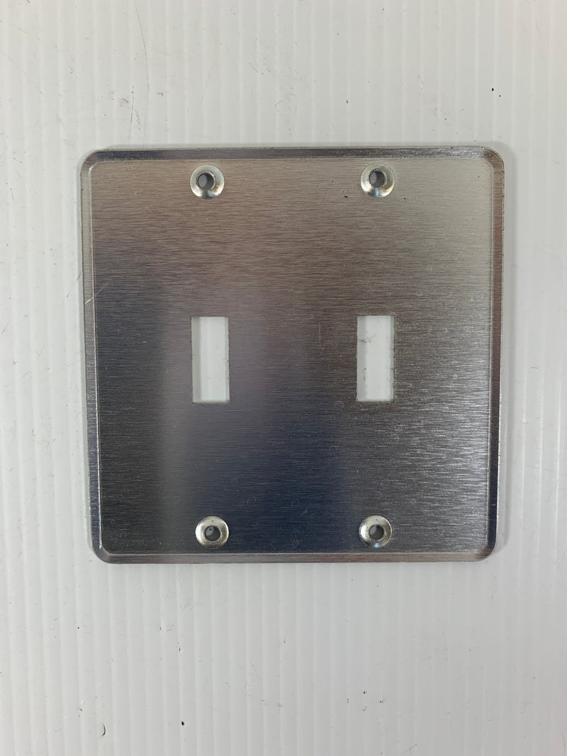 Duplex Light Switch Stainless Steel Cover - Lot of 3