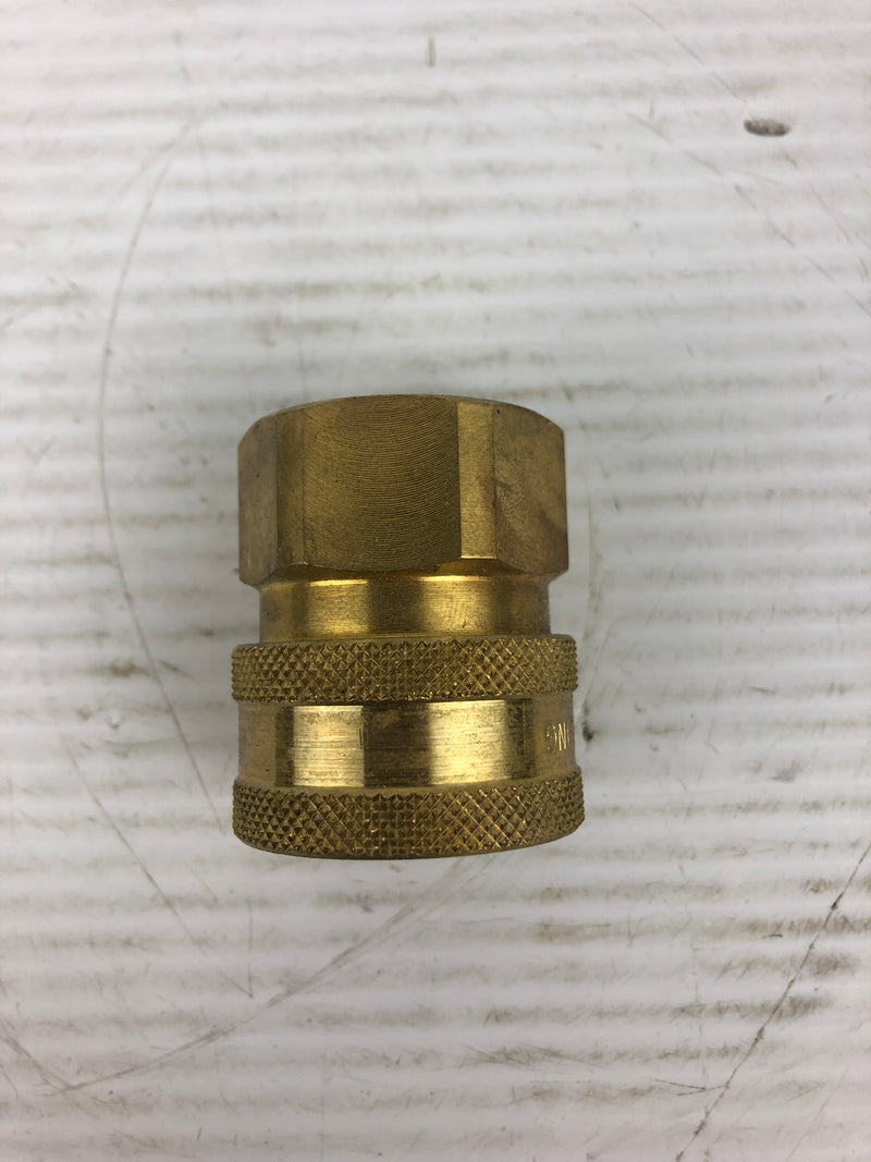 Dixon 6VF6-B-E 3/4" H-Coupler NPTF Brass Fitting