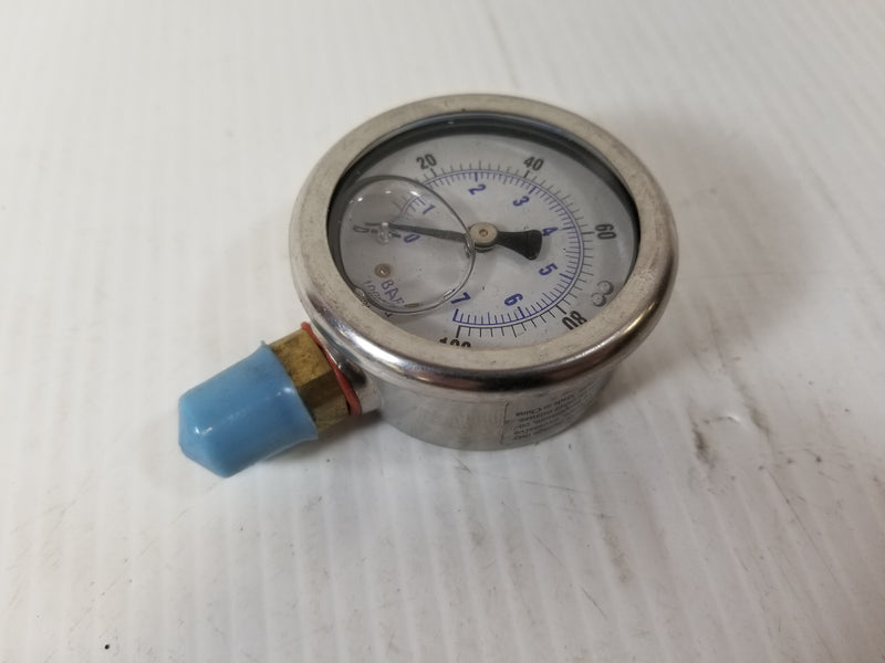 Generic KC-K15 Liquid Filled Pressure Gauge 0-100PSI