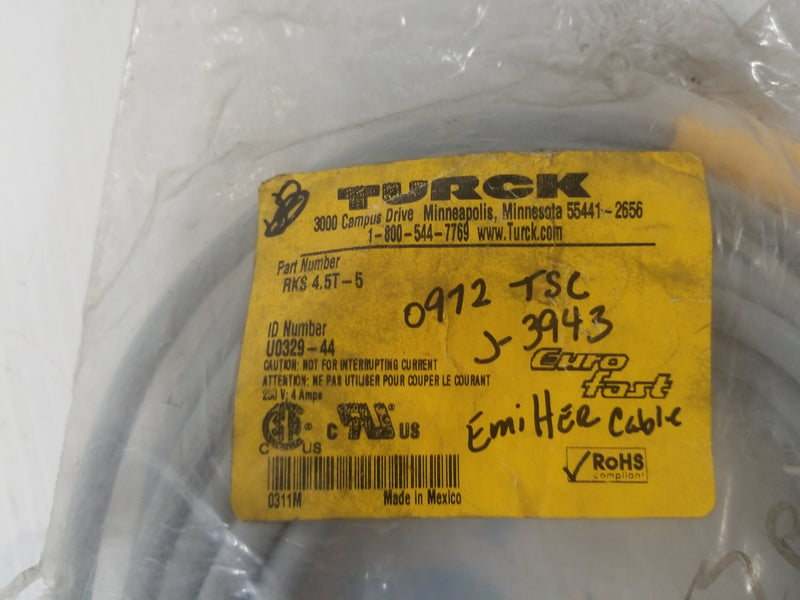 Turck RKS 4.5T-5 Sensor Cordset