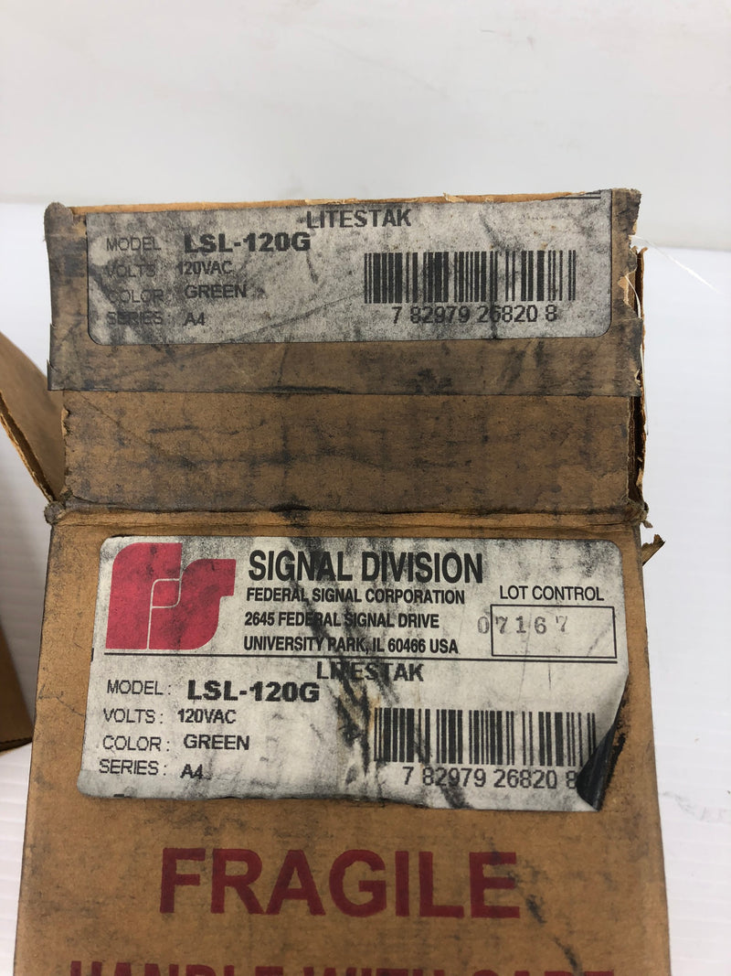 Federal Signal LSL-120G Lite Stak Base Green Plastic Series A4 120V