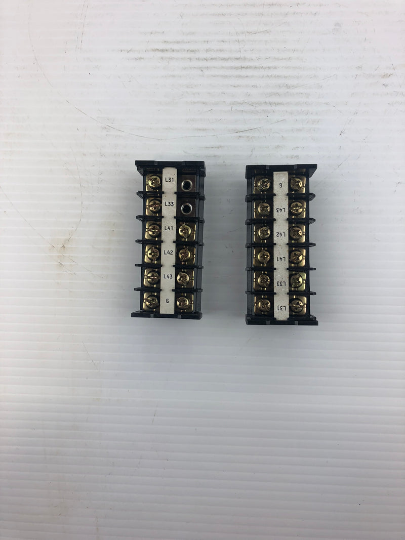 TOGI CT-35L Terminal Block 6-Pole (Lot of 2)