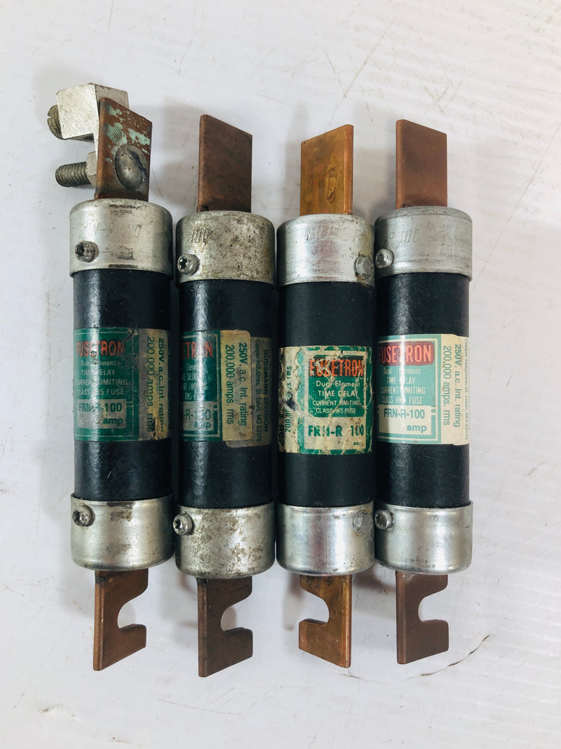 Bussman Fusetron FRN-R-100 Dual Element Time Delay Class RK5 Fuse (Lot of 4)
