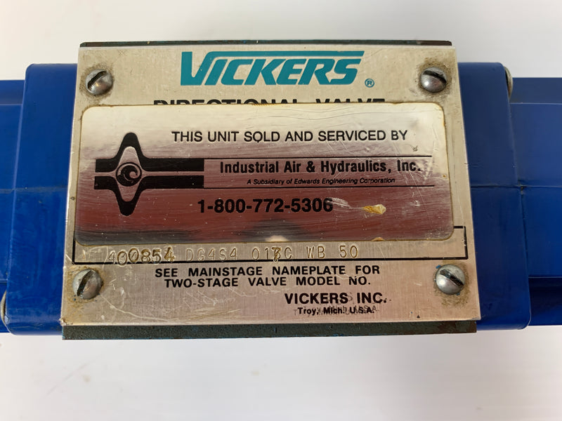 Vickers Directional Valve 400854 DG4S4 017C WB 50