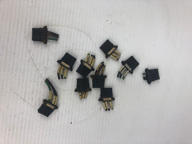 AMP D-3 Fanuc Power Cable Drive Plug Connector - Lot of 10