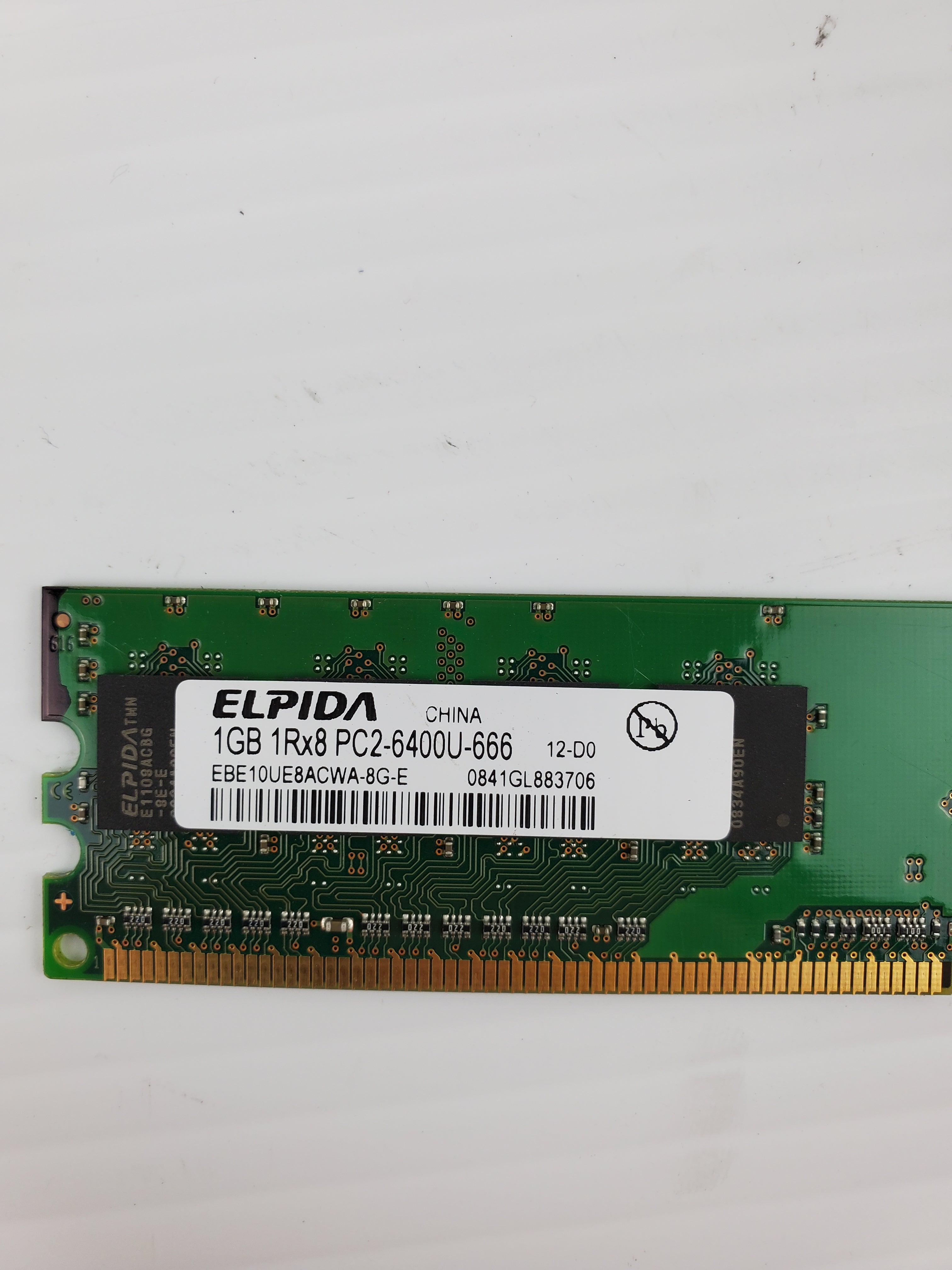 Samsung Lenovo 41X1080 PC2-6400U 800MHz 1Rx8 DDR2 Non-ECC Desktop Memory RAM 1GB