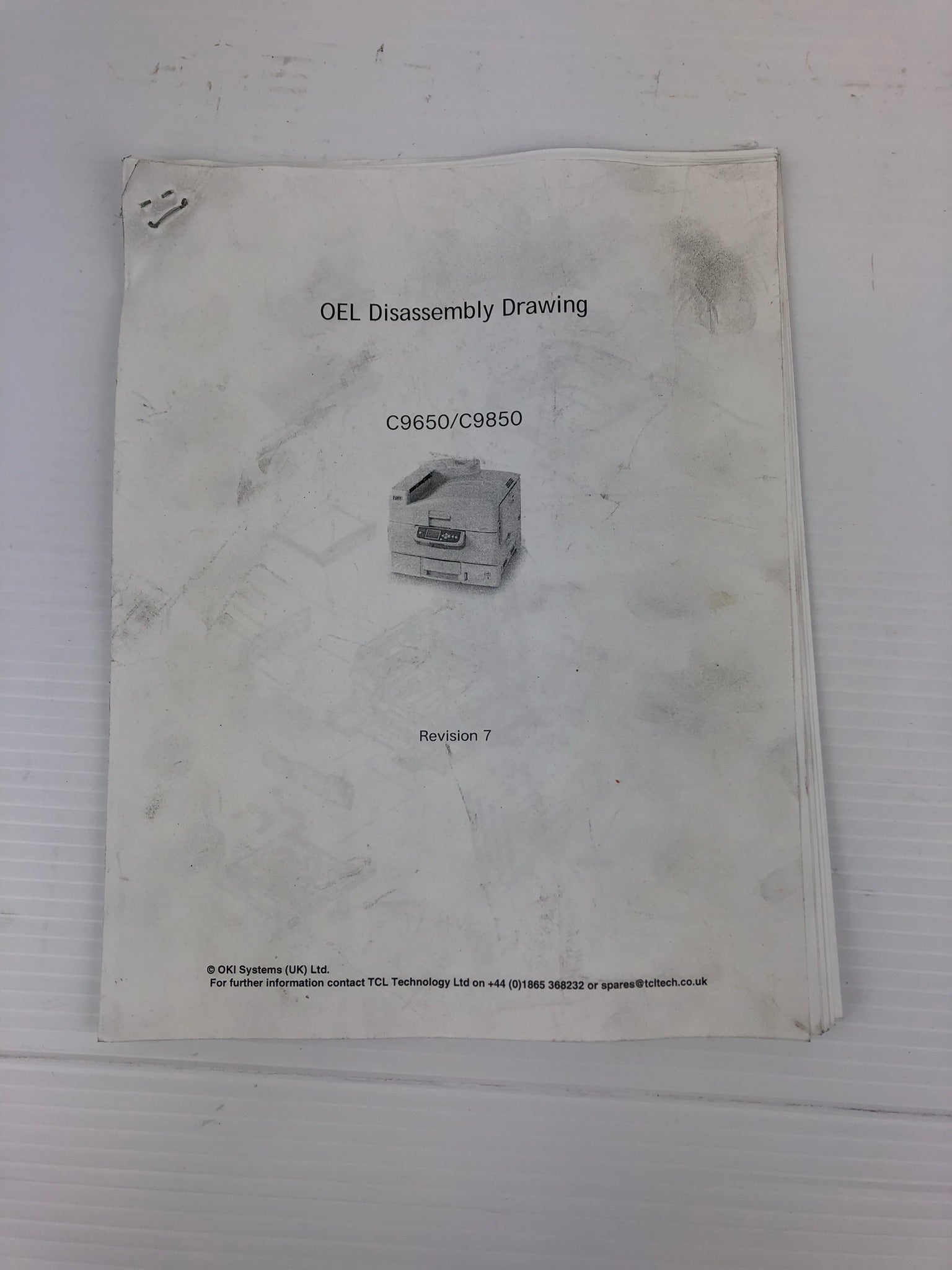 OKI Printer C9650/C9850 - OEL Disassembly Drawing Booklet - Revision 7