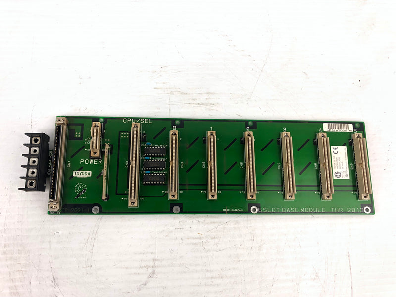 Toyoda Machine Works Circuit Board THR-2813 6 Slot Base PLC Module TP-7661-1