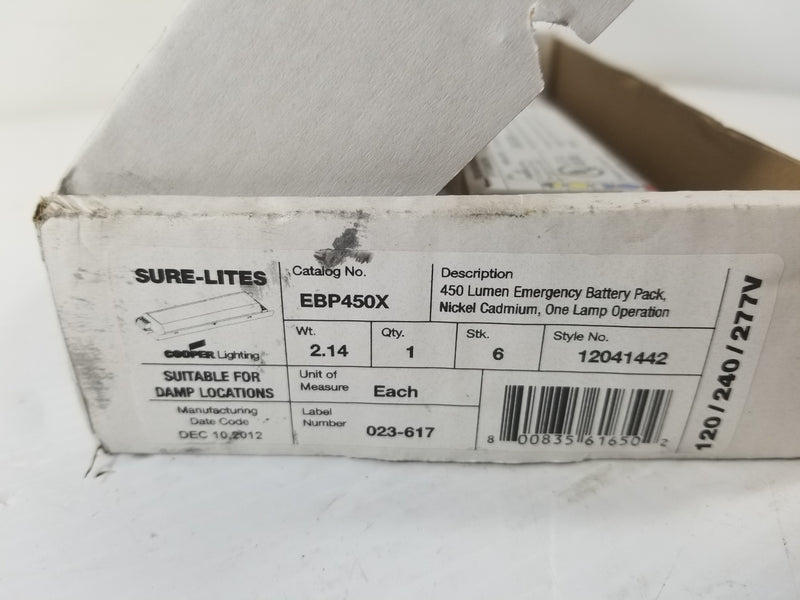 Cooper EBP450X Sure-Lites 120/240/277VAC Battery Backup