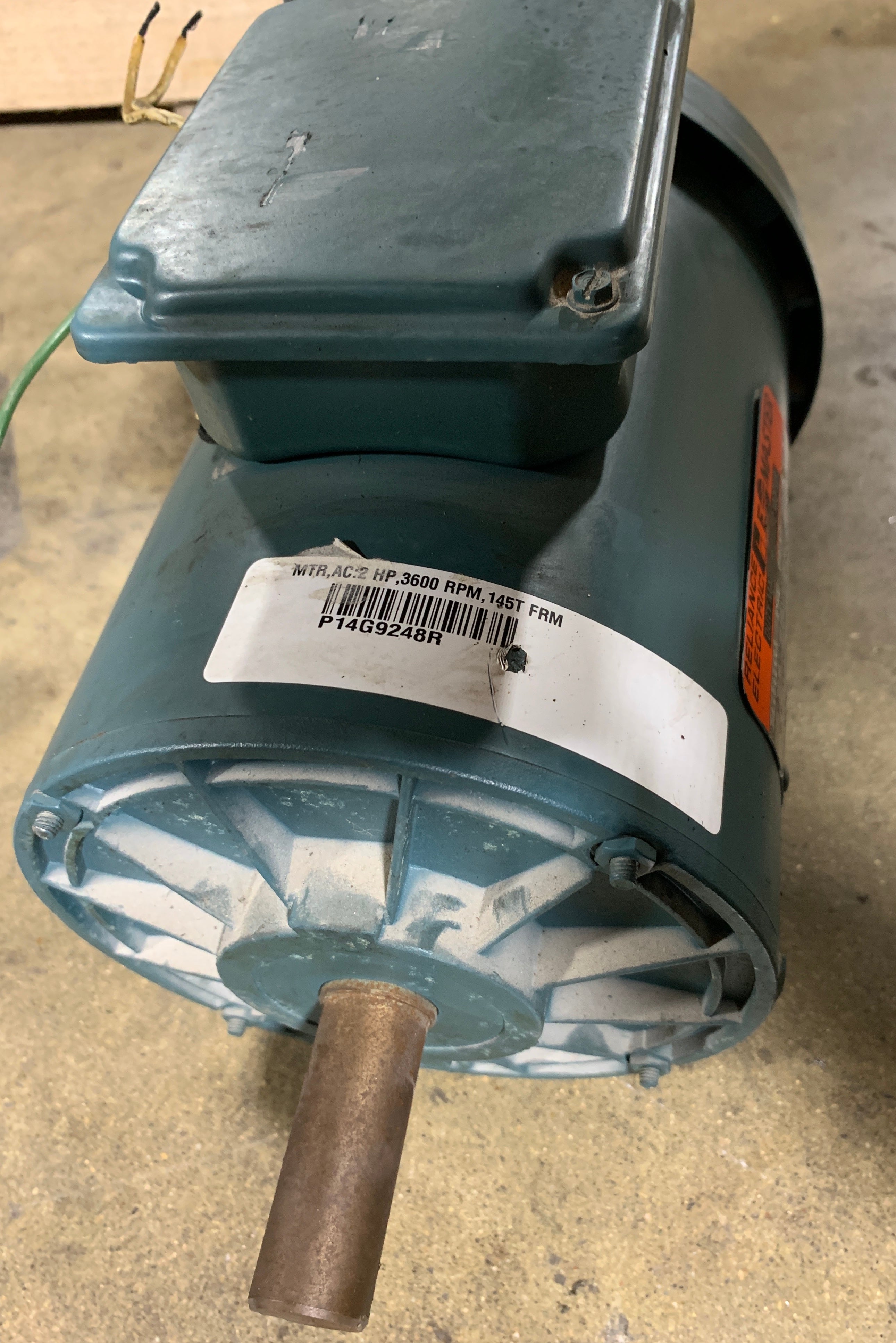 Reliance Electric AC Motor P14G9248P 2 HP 3 PH 3500 RPM