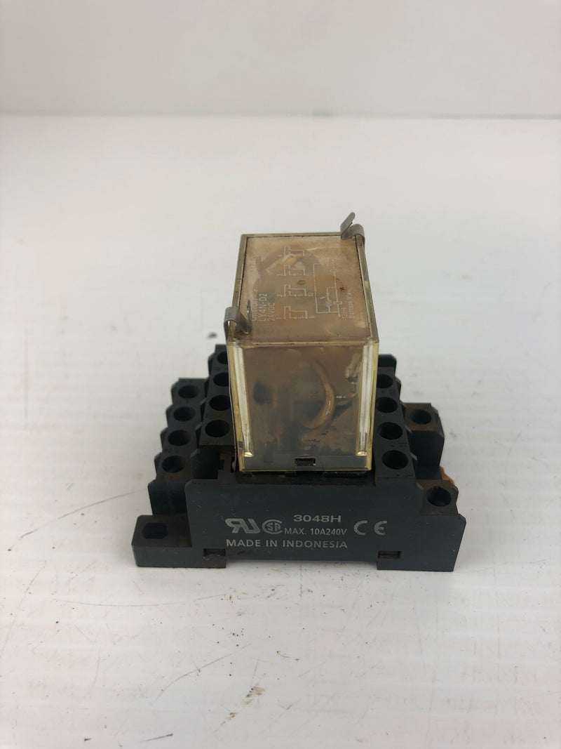 Omron LY4N-D2 Relay With Base 24VDC 10A 110VAC