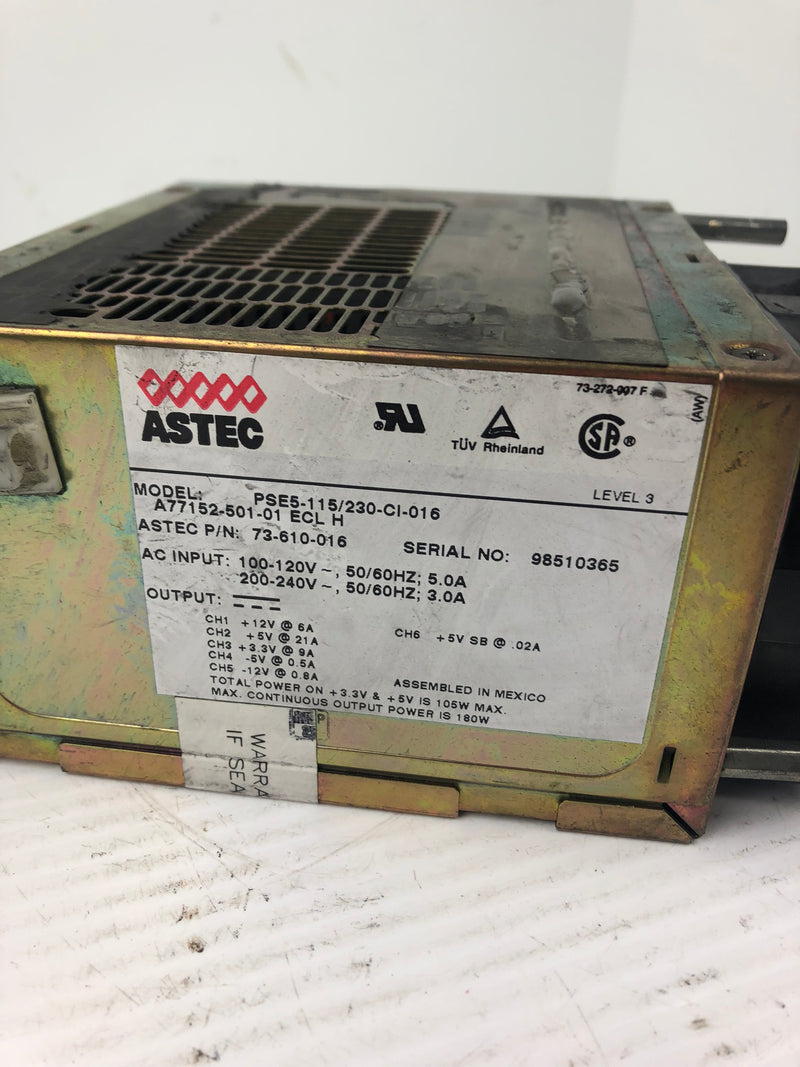 Astec PSE5-115/230-CI-016 Power Supply 73-610-016