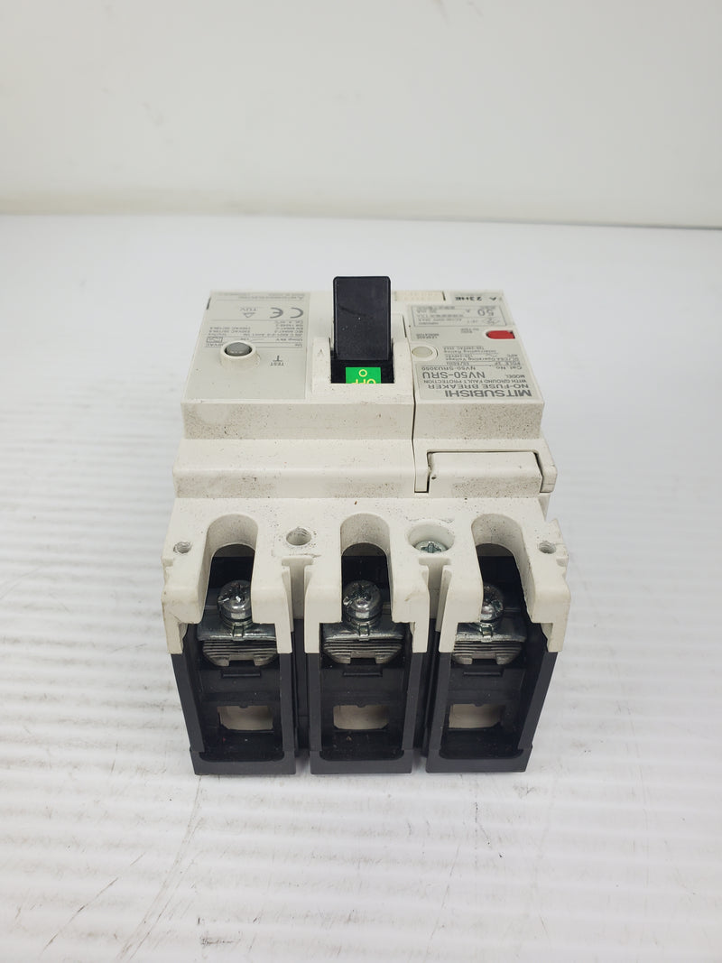 Mitsubishi NV50-SRU No Fuse Circuit Breaker NV50-SKU3050 3 Pole 50/60Hz