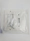 Leviton White 2G STD Decora/Toggle Wallplate Thermoplastic 80707-W (Box of 25)