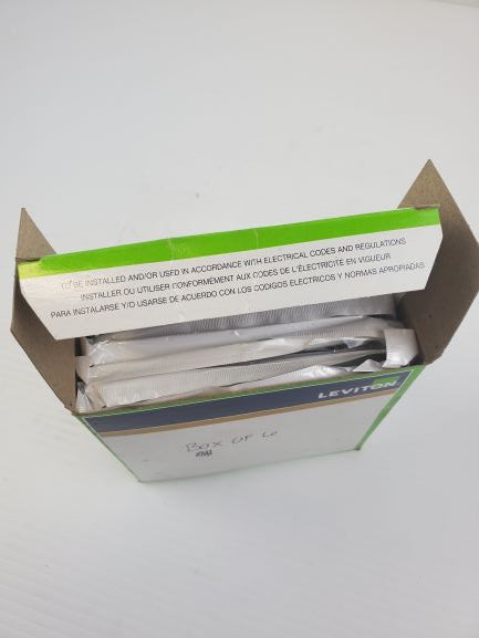 Leviton 4934-101 Two Gang Steel Wallplate 2.147 Diam. Opening 4934 (Box of 6)
